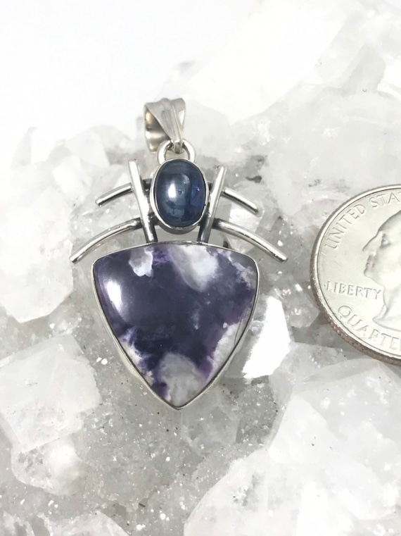 Beautiful Tiffany Stone And Kyanite Pendant