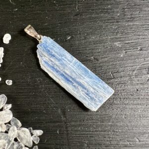 Blue Kyanite Pendant | Raw Crystal Necklace | Chakra Jewelry | Zodiac Virgo Libra | Meditation Stone