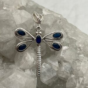 Faceted Kyanite Dragonfly Pendant