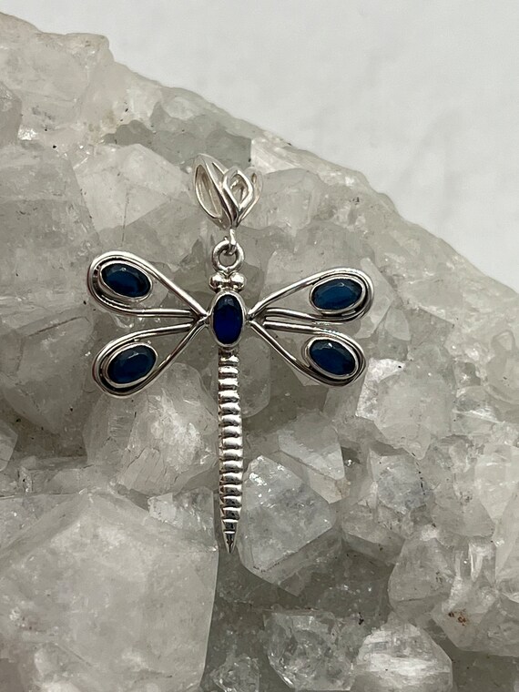 Faceted Kyanite Dragonfly Pendant