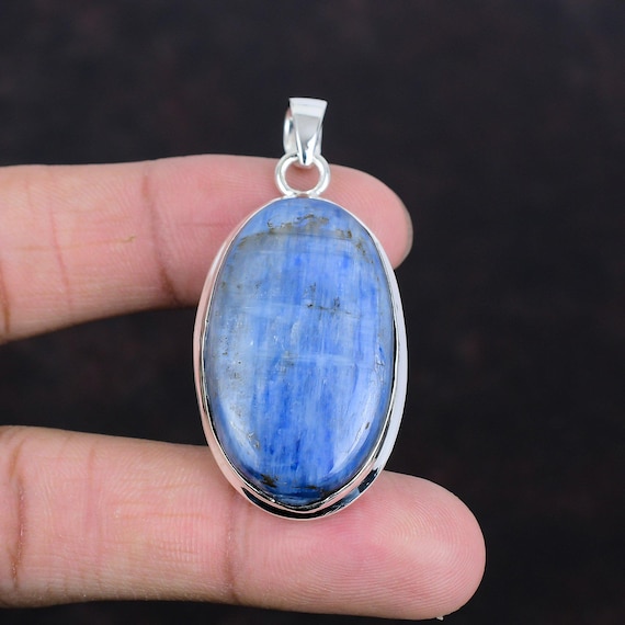 Handmade Kyanite 925 Sterling Silver Pendant - Designer Gemstone Jewelry Handmade Kyanite 925 Sterling Silver Pendant - Designer Gemstone Jewelry