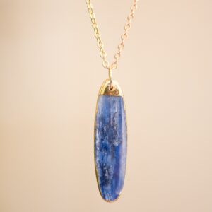 Kyanite Necklace,raw Crystal Necklace,raw Kyanite Jewelry,rough Gemstone Necklace,blue Kyanite,kyanite Pendant,kyanite Jewelry,gold Kyanite