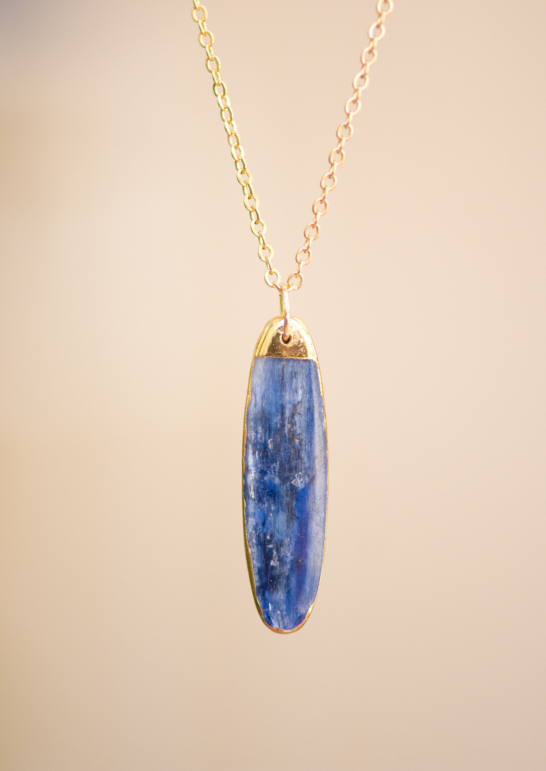 Kyanite Necklace,raw Crystal Necklace,raw Kyanite Jewelry,rough Gemstone Necklace,blue Kyanite,kyanite Pendant,kyanite Jewelry,gold Kyanite