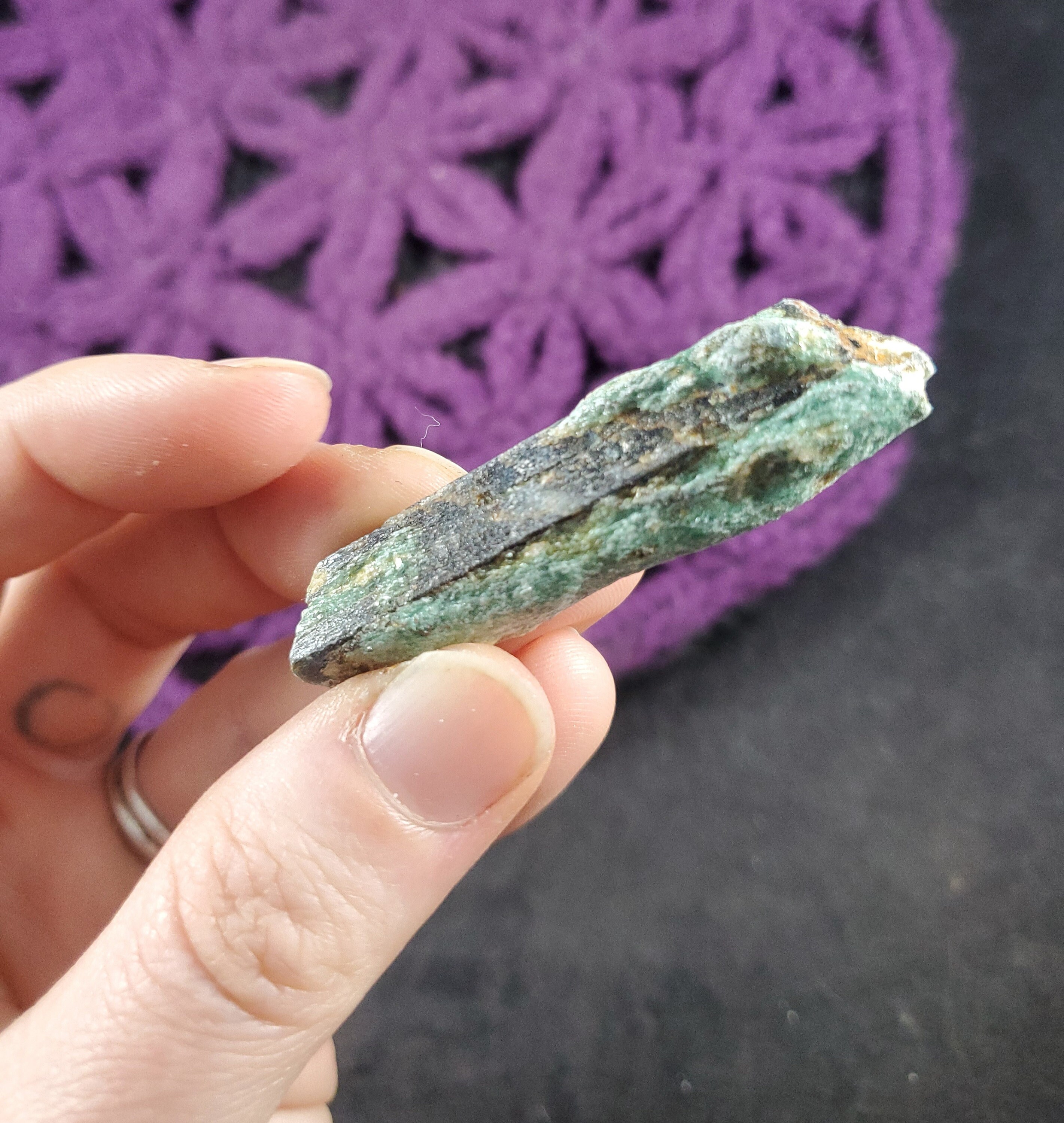 Blue Kyanite Blade With Fuchsite Natural Raw Crystal Stones Rough Blue Green Wand Cleansing Third Eye Chakra Zimbabwe Africa Blue Kyanite Blade With Fuchsite Natural Raw Crystal Stones Rough Blue Green Wand Cleansing Third Eye Chakra Zimbabwe Africa