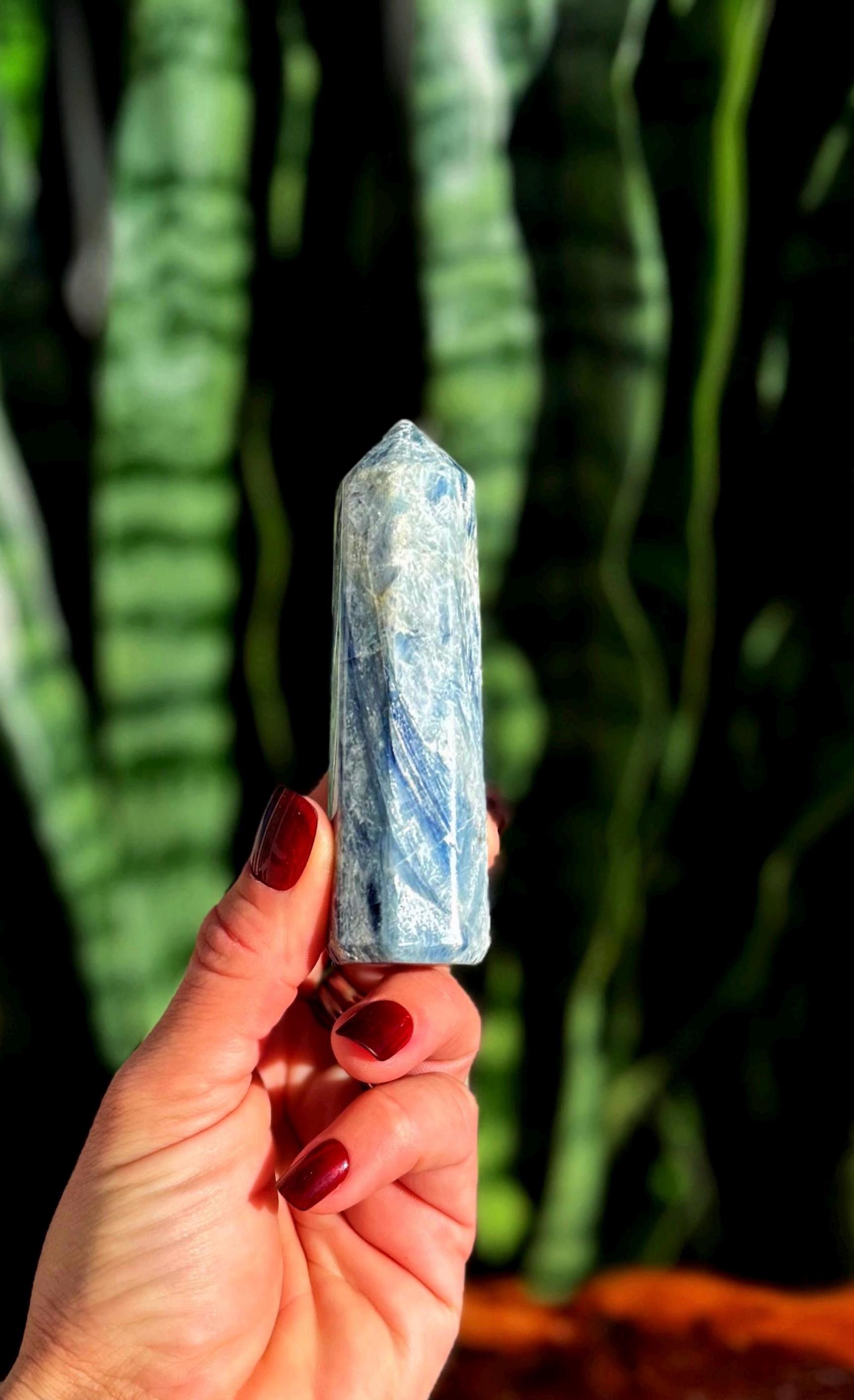 Blue Kyanite Crystal Tower - For Enhanced Meditation & Total Chakra Alignment - Healing Crystal Blue Kyanite Crystal Tower - For Enhanced Meditation & Total Chakra Alignment - Healing Crystal