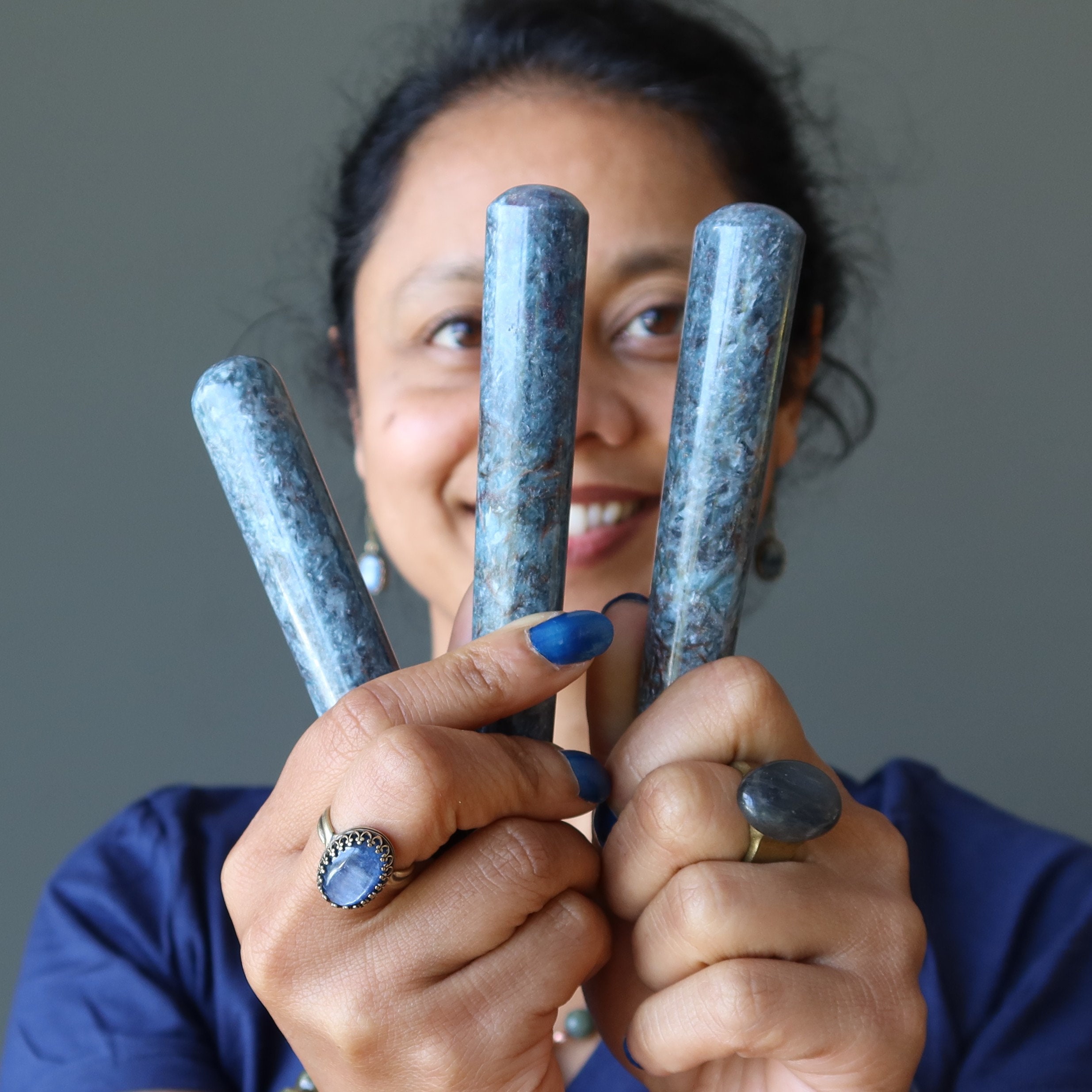 Kyanite Massage Wand Of Royal Wisdom Blue Crystal