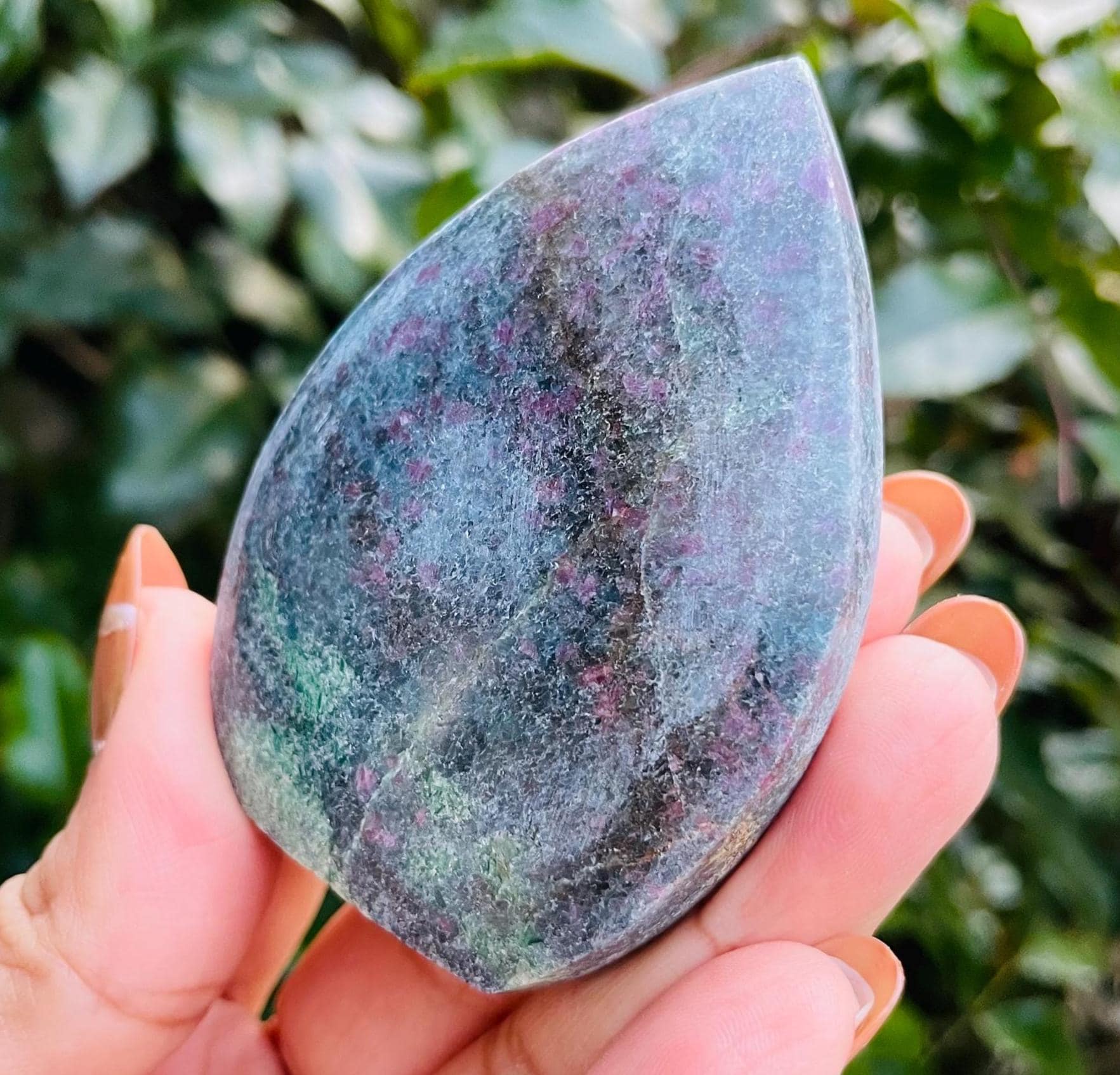 Ruby In Kyanite Fuchsite Crystal (133.6g) Standing Candle Kyanite Ruby Smooth Standing Point Natural Gemstone Ruby In Kyanite Fuchsite Crystal (133.6g) Standing Candle Kyanite Ruby Smooth Standing Point Natural Gemstone