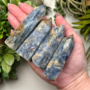 Kyanite Point | S, M, L | - (polished Blue Crystal Tower, Throat Chakra, Peace)