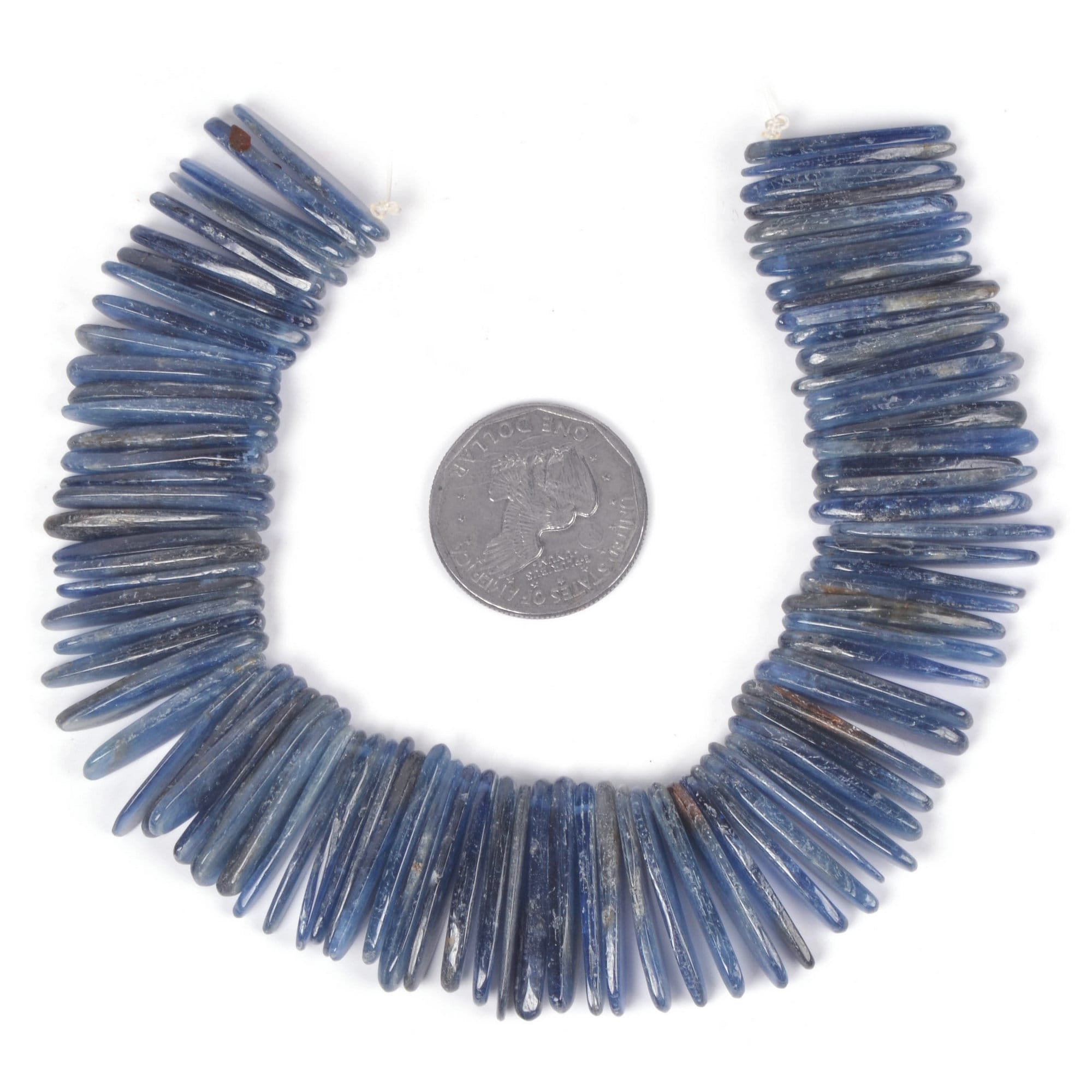 U3518 25mm To 27mm Blue Kyanite Chips Sticks Thick Slices Loose Gemstone Beads 8" 107g U3518 25mm To 27mm Blue Kyanite Chips Sticks Thick Slices Loose Gemstone Beads 8" 107g