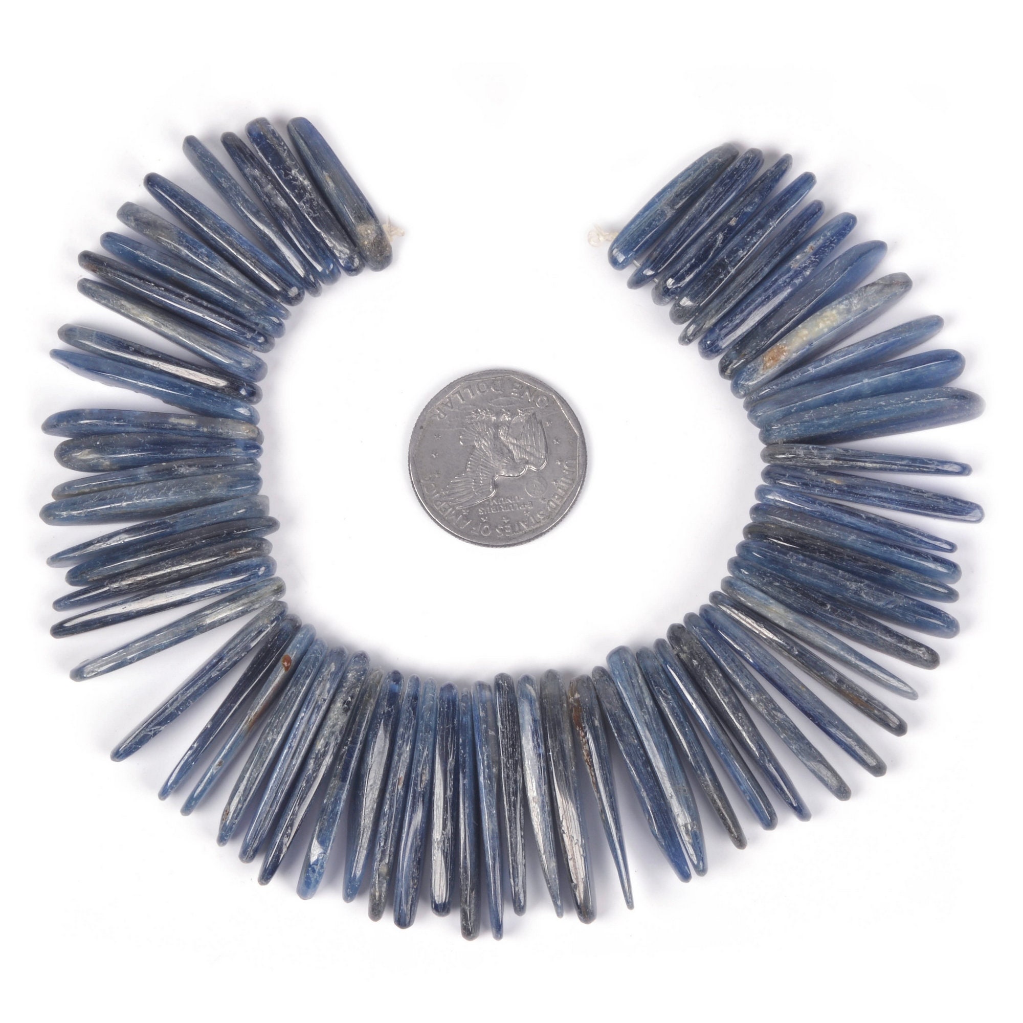 U3519 26mm To 37mm Blue Kyanite Long Chips Sticks Loose Gemstone Beads 8" 166g U3519 26mm To 37mm Blue Kyanite Long Chips Sticks Loose Gemstone Beads 8" 166g