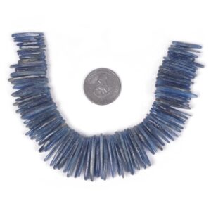 U3790 19mm to 31mm Blue Kyanite long chips sticks loose gemstone beads 8" 114g
