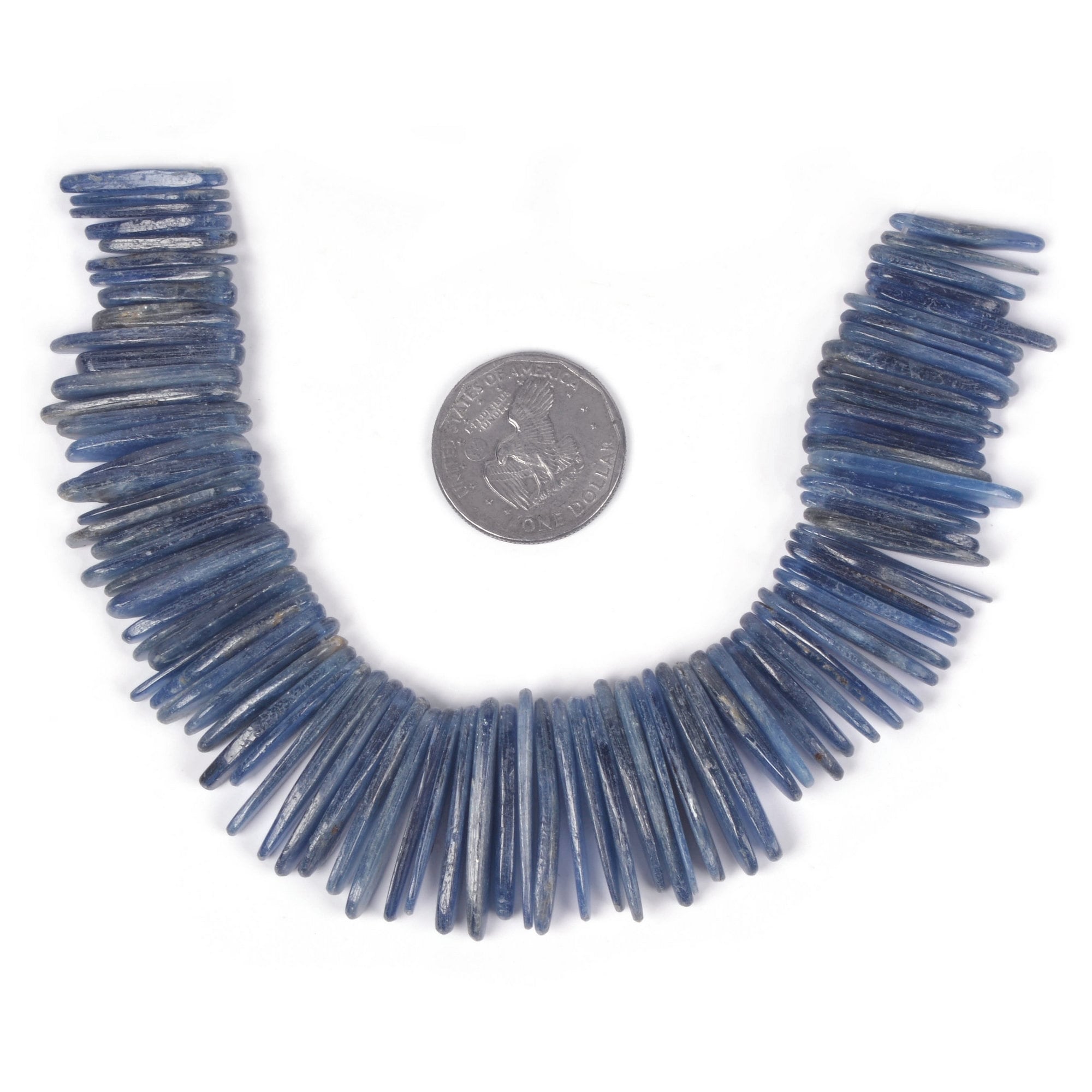 U3790 19mm To 31mm Blue Kyanite Long Chips Sticks Loose Gemstone Beads 8" 114g U3790 19mm To 31mm Blue Kyanite Long Chips Sticks Loose Gemstone Beads 8" 114g