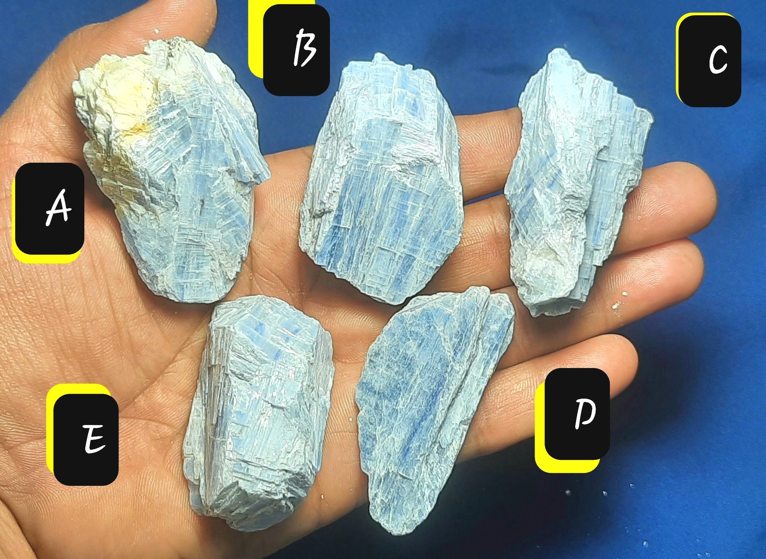 Aaa Blue Kyanite Rough Gemstone: Natural Raw Specimens