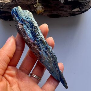 Aura Black Kyanite Specimen, Peacock Kyanite