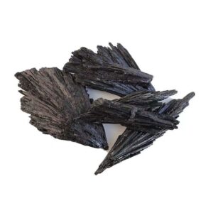 Black Kyanite Fan Stone - Rough Black Kyanite Fan Chunk – Healing Crystal – Ra1386