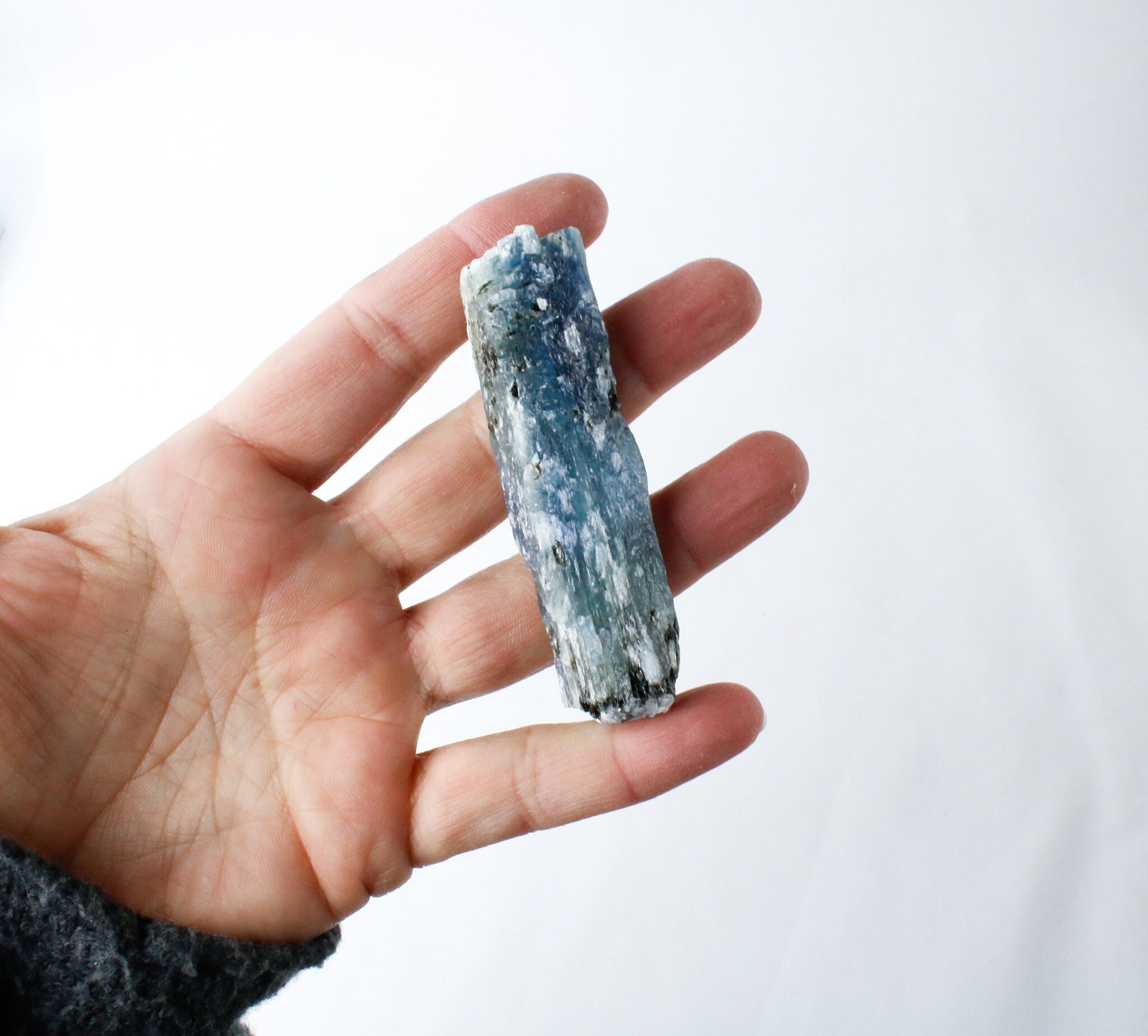 Blue Kyanite And Black Mica Specimen Blue Kyanite And Black Mica Specimen