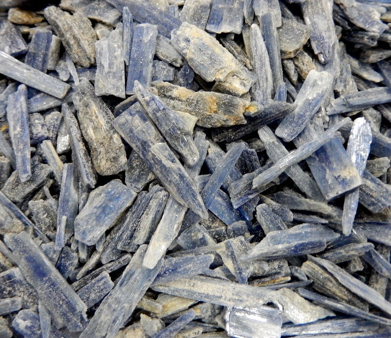 Blue Kyanite Blades, Natural Healing Stone Specimen From Brazil