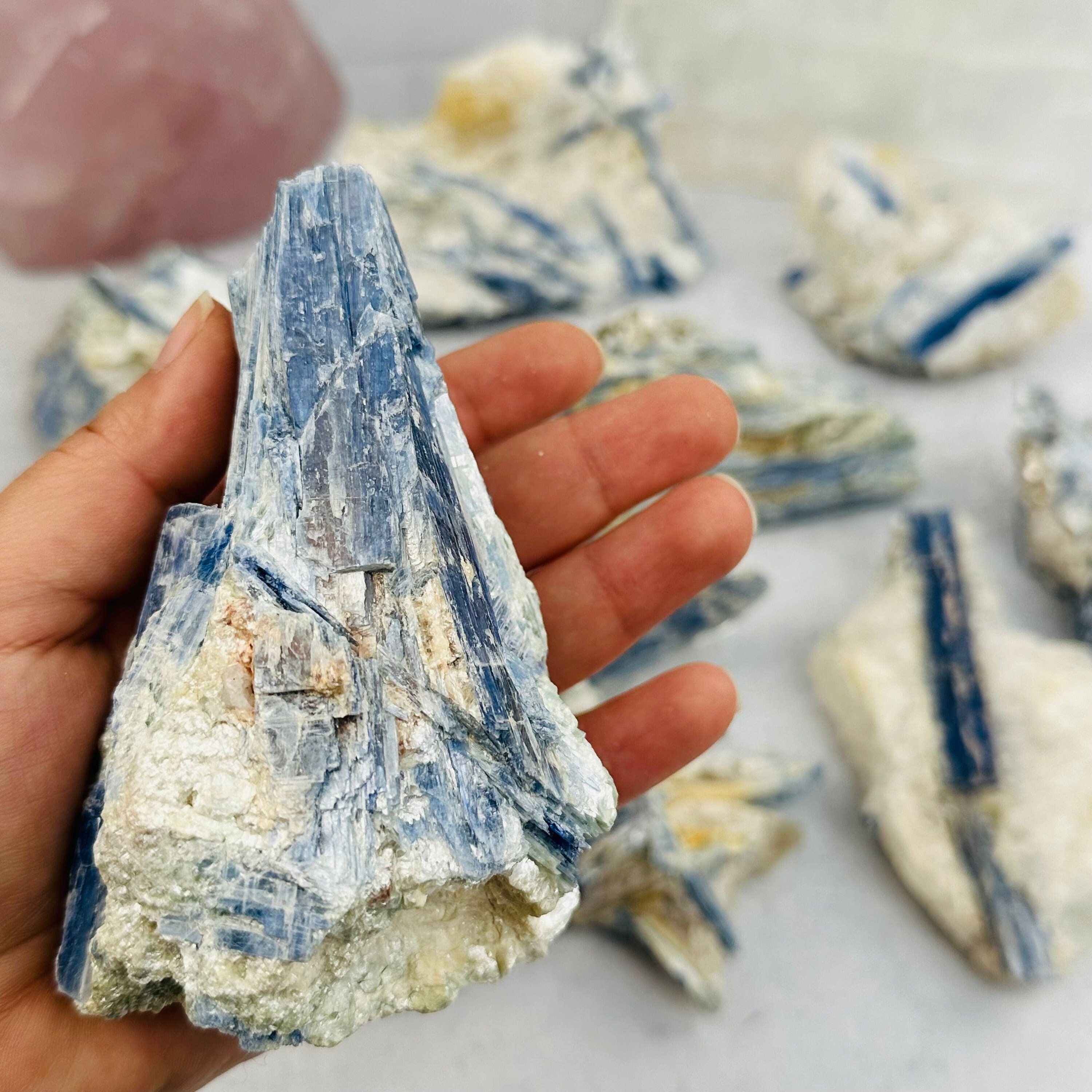 Blue Kyanite Crystals Freeform - Rough Natural Stone - By Weight