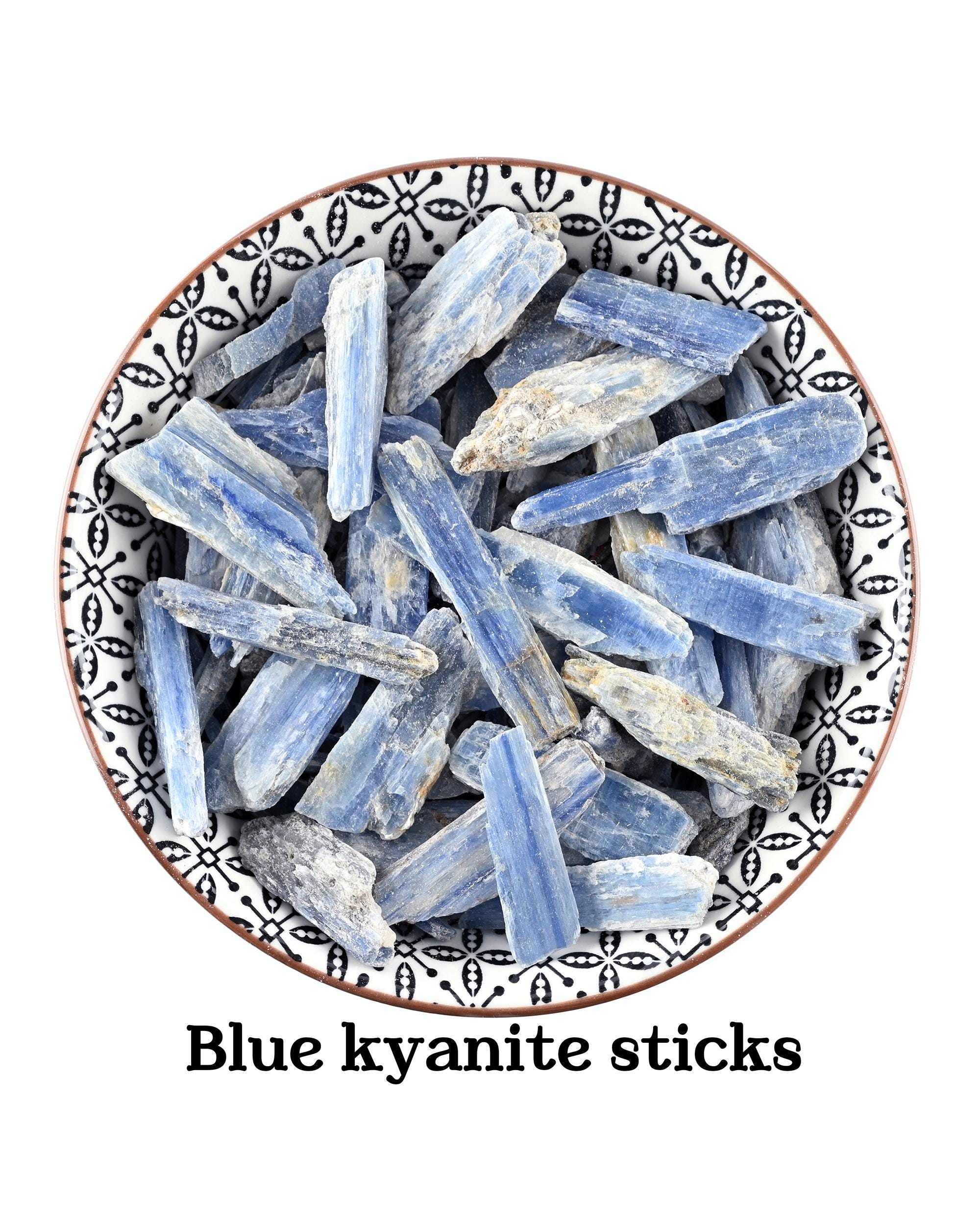 Raw Blue Kyanite Sticks, Natura, Crystal Sticks For Chakra Alignment, Meditation And Energy Cleansing, Rough Kyanite Fan Specimen Raw Blue Kyanite Sticks, Natura, Crystal Sticks For Chakra Alignment, Meditation And Energy Cleansing, Rough Kyanite Fan Specimen