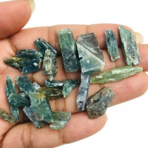 Green Kyanite Crystal Lot (20G): Raw Crystal Stick Pieces