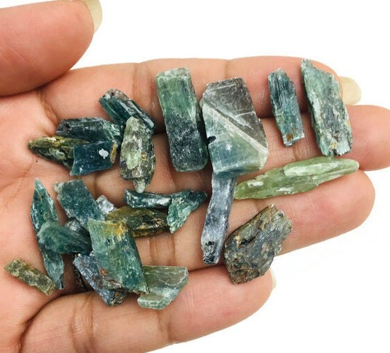 Green Kyanite Crystal Lot (20g): Raw Crystal Stick Pieces