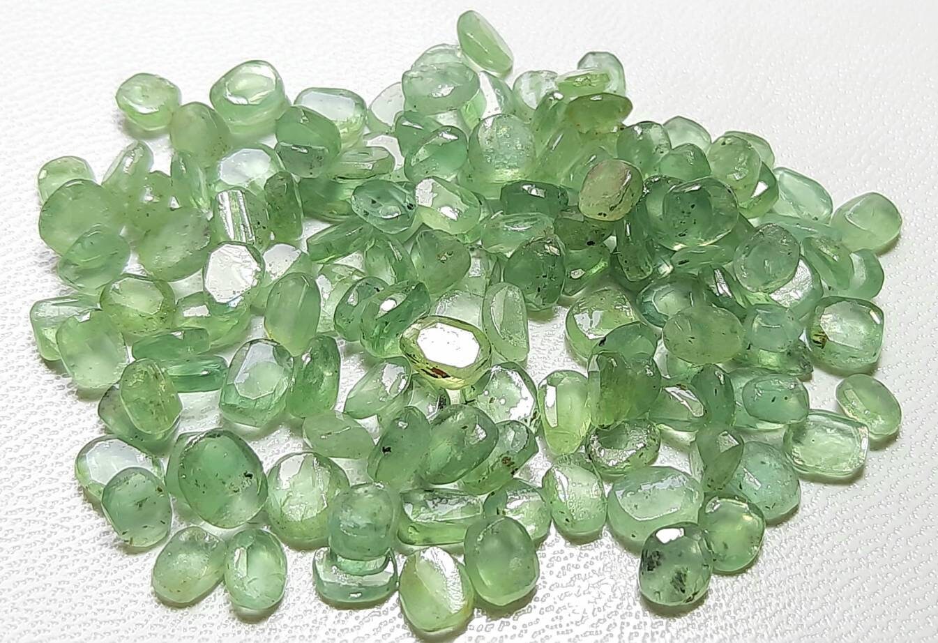 Natural Mint Kyanite Rough Gemstone: Unpolished/polished Mix Specimen Natural Mint Kyanite Rough Gemstone: Unpolished/polished Mix Specimen