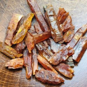 Raw Orange Kyanite Crystal Blades: African Mini Stone Lot of 20 Grams