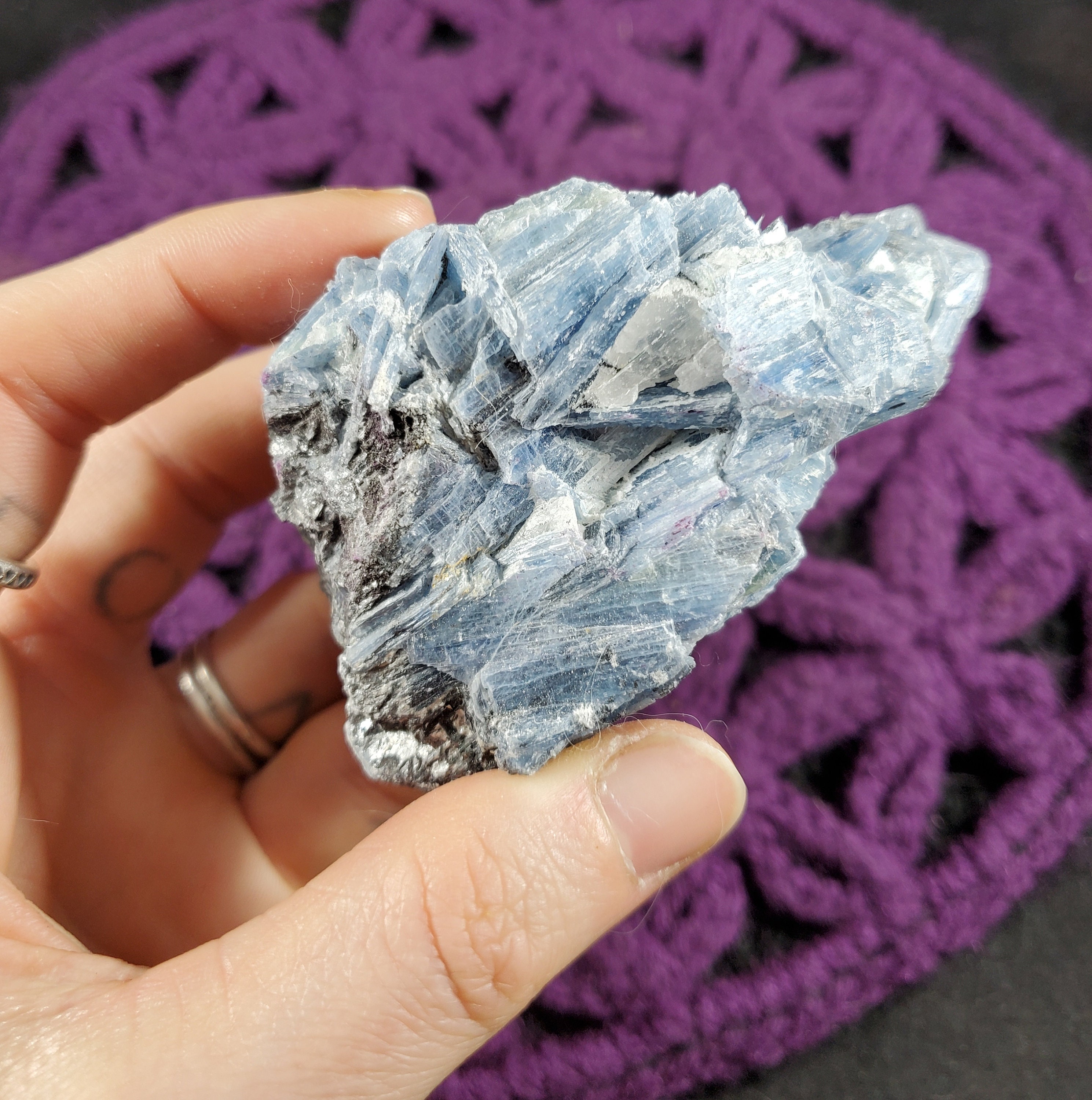 Paraiba Blue Kyanite Blade Cluster Crystal Stones Raw Natural Crystals Rough Chunk Cleansing Third Eye Chakra