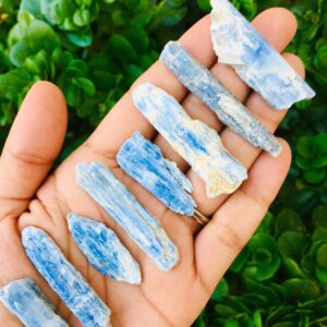 Rough Kyanite Crystal Blade: Blue-Silver Stone (3-7 CM)