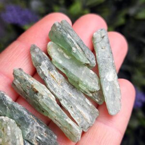 Teal Green Kyanite Crystal Specimen: Raw Natural Stone