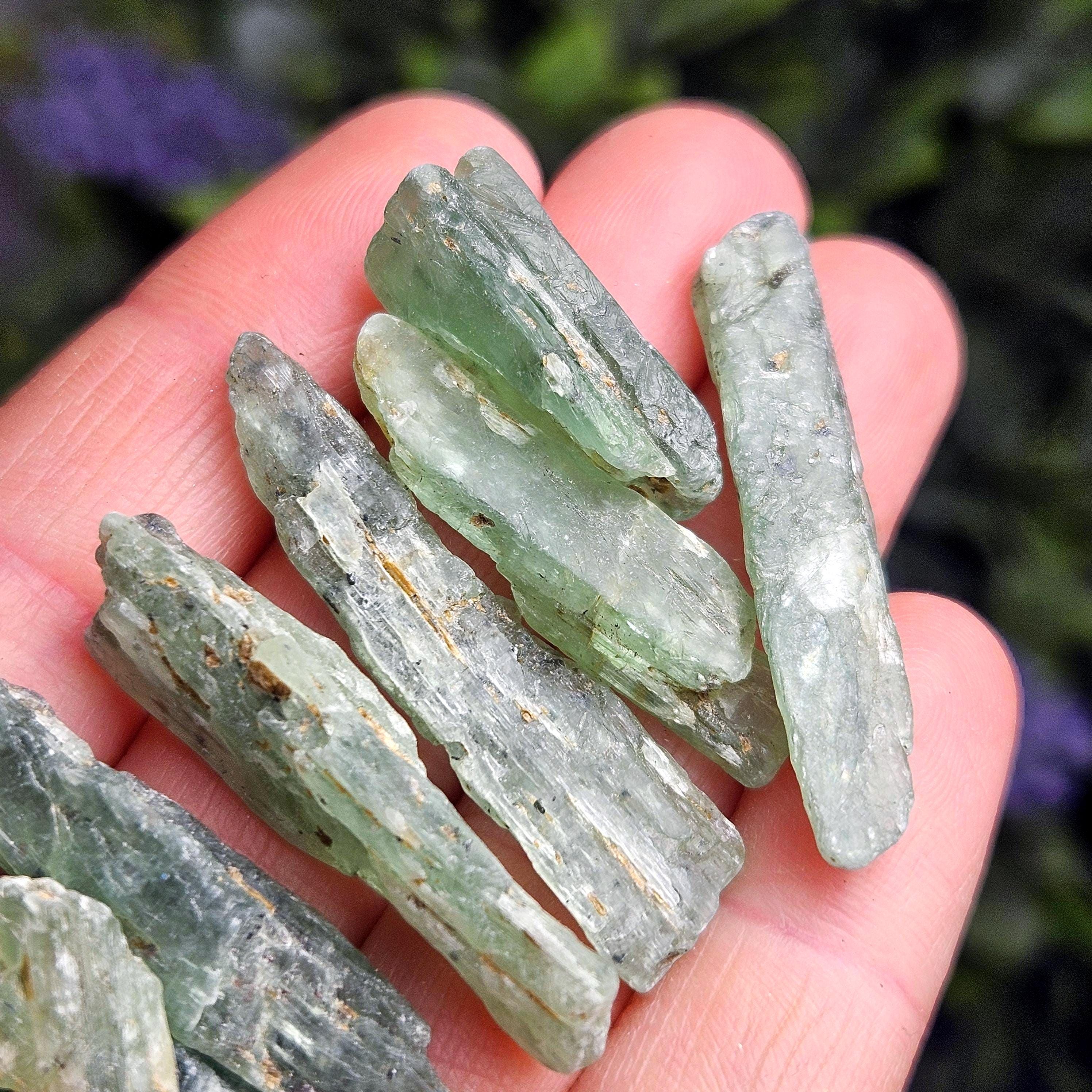 Teal Green Kyanite Crystal Specimen: Raw Natural Stone