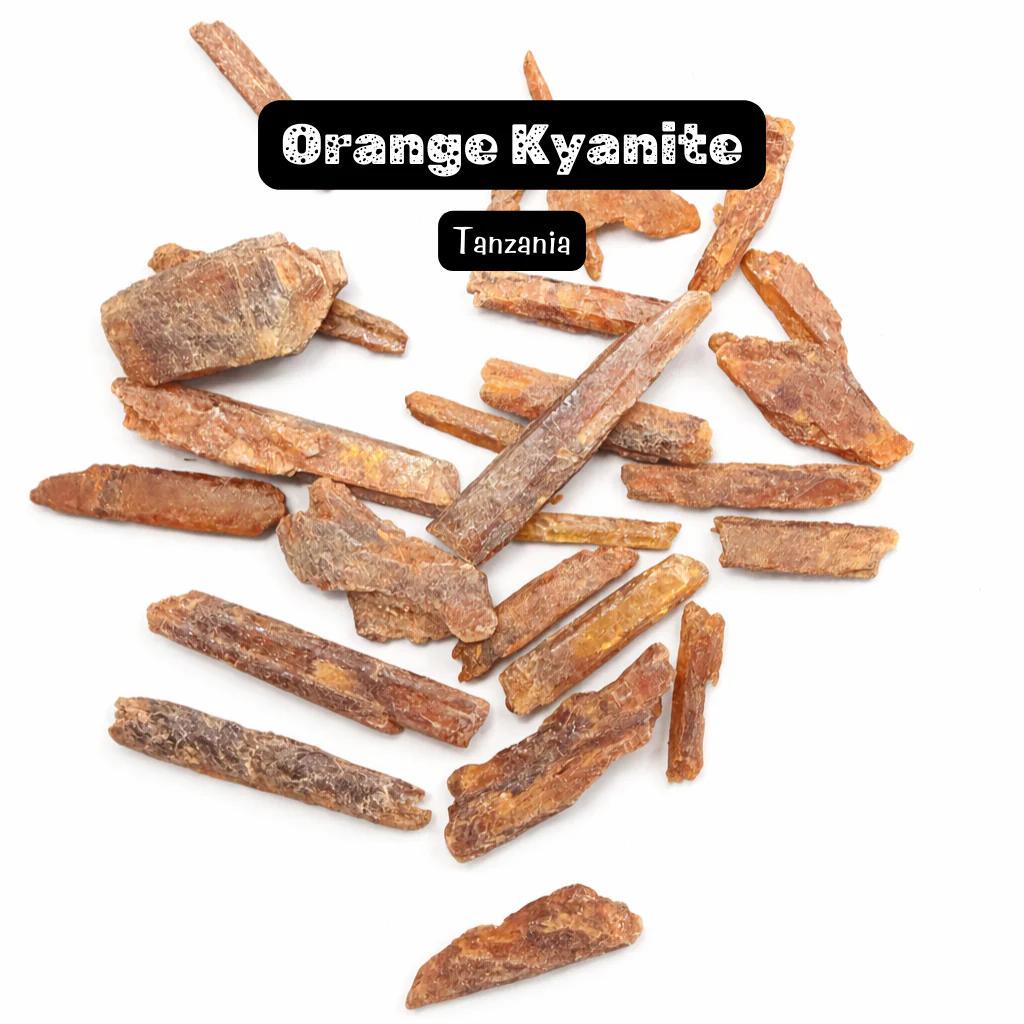 Three Orange Kyanite Blades - Natural Orange Kyanite Specimens - 3pc - Tanzania Three Orange Kyanite Blades - Natural Orange Kyanite Specimens - 3pc - Tanzania
