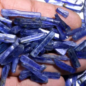 Top Blue Kyanite Rough Lot: Raw Gemstone Crystals (4x14 to 5x24 MM)