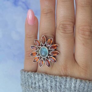 Kyanite / Green Kyanite Adjustable Ring / 925 Sterling Silver / Healing Gemstone / Kyanite Jewelry/ Gift for her / Dainty Ring KYN-CCR-53-G.