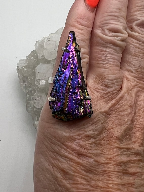 Huge Titanium Kyanite Ring, Size 10 Huge Titanium Kyanite Ring, Size 10