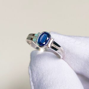 Natural Kyanite Ring, Oval Cut Kyanite Ring, 925 Sterling Silver Ring, Kyanite Band Ring, Kyanite Engagement Ring, Hand Made Ring For Gift