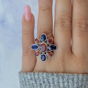 Kyanite / Orange Kyanite Adjustable Ring / 925 Sterling Silver / Healing Gemstone / Kyanite Jewelry / Gift for her / Dainty Ring KYN-CCR-30.