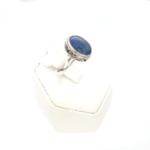 Kyanite Ring Ornate Setting Handmade Jewelry Size 7 1/4 Handmade Jewelry Bali Jewelry