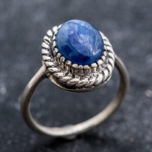 Real Kyanite Ring, Blue Kyanite Ring, Natural Kyanite, Vintage Blue Rings, Blue Stone Ring, African Kyanite, Solid Silver Ring, Kyanite
