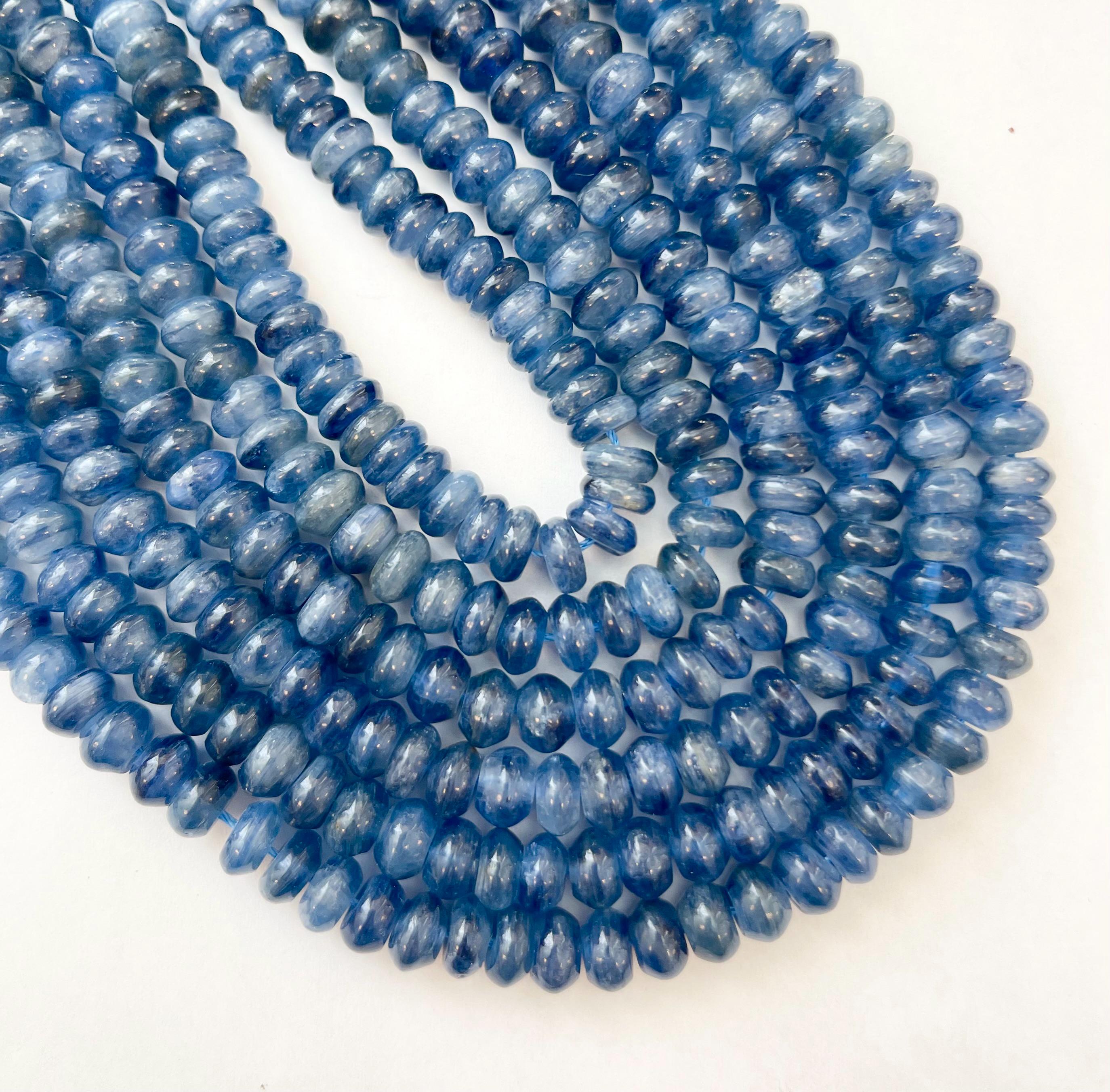 Kyanite 6x4mm Rondelle Gemstone Beads---15.5 Inch Kyanite Beads/gemstone Beads Kyanite 6x4mm Rondelle Gemstone Beads---15.5 Inch Kyanite Beads/gemstone Beads