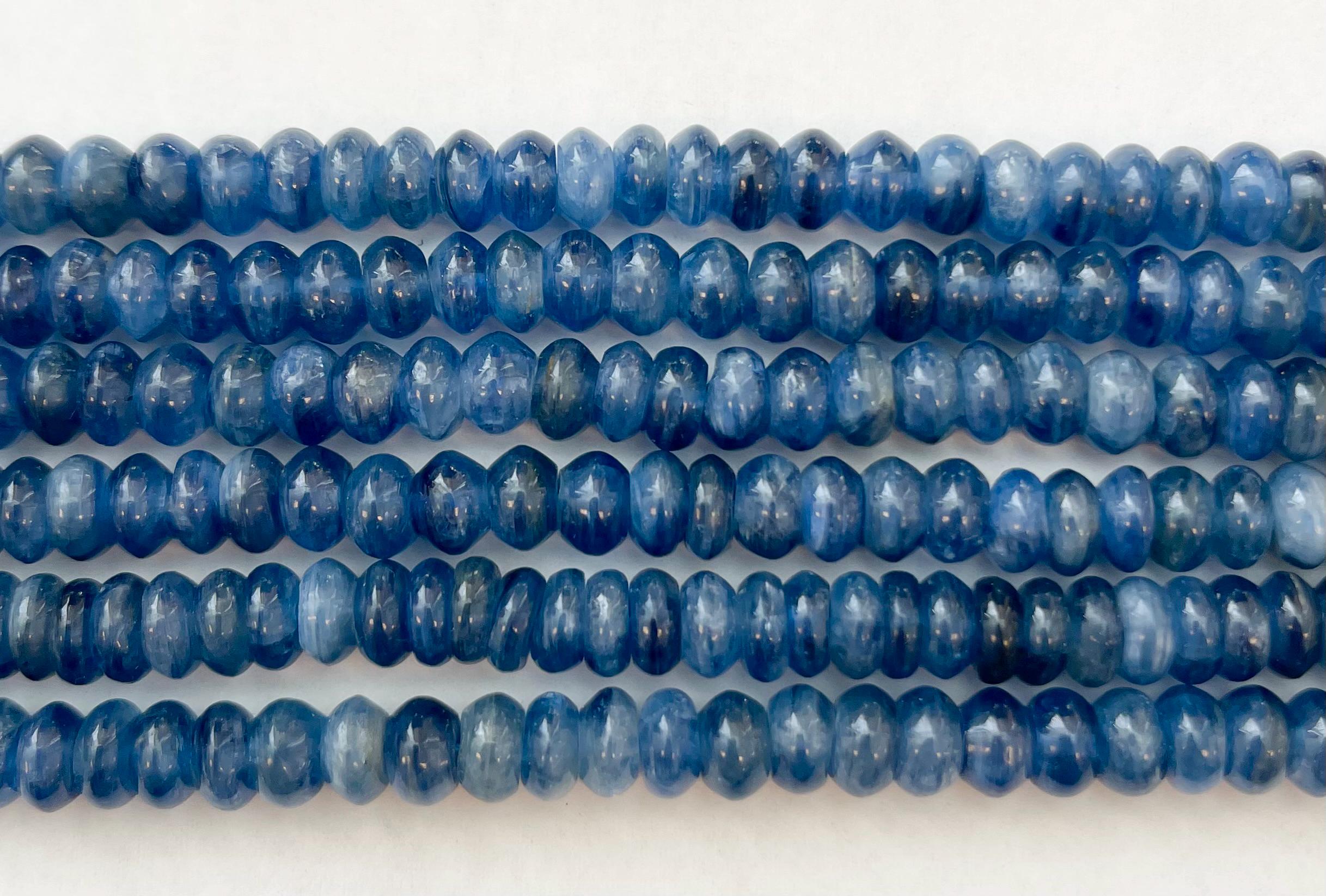 Kyanite 8x5mm Rondelle Gemstone Beads---15.5 Inch Kyanite Beads/gemstone Beads Kyanite 8x5mm Rondelle Gemstone Beads---15.5 Inch Kyanite Beads/gemstone Beads