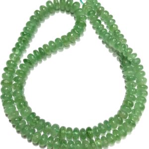 Aaa+ Green Kyanite Smooth Rondelle Beads Natural Green Kyanite Gemstone Beads 5-7mm Kyanite Smooth Beads Kyanite Rondelle Beads Wholesaler