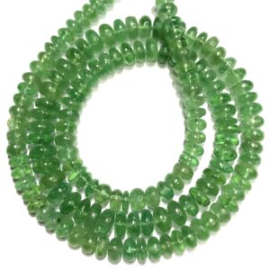 Aaa+ Green Kyanite Smooth Rondelle Beads Natural Green Kyanite Gemstone Beads 5-7mm Kyanite Smooth Beads Kyanite Rondelle Beads Wholesaler