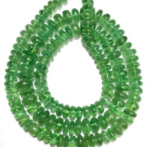 Aaa+ Green Kyanite Smooth Rondelle Beads Natural Green Kyanite Gemstone Beads 5-7mm Kyanite Smooth Beads Kyanite Rondelle Beads Wholesaler