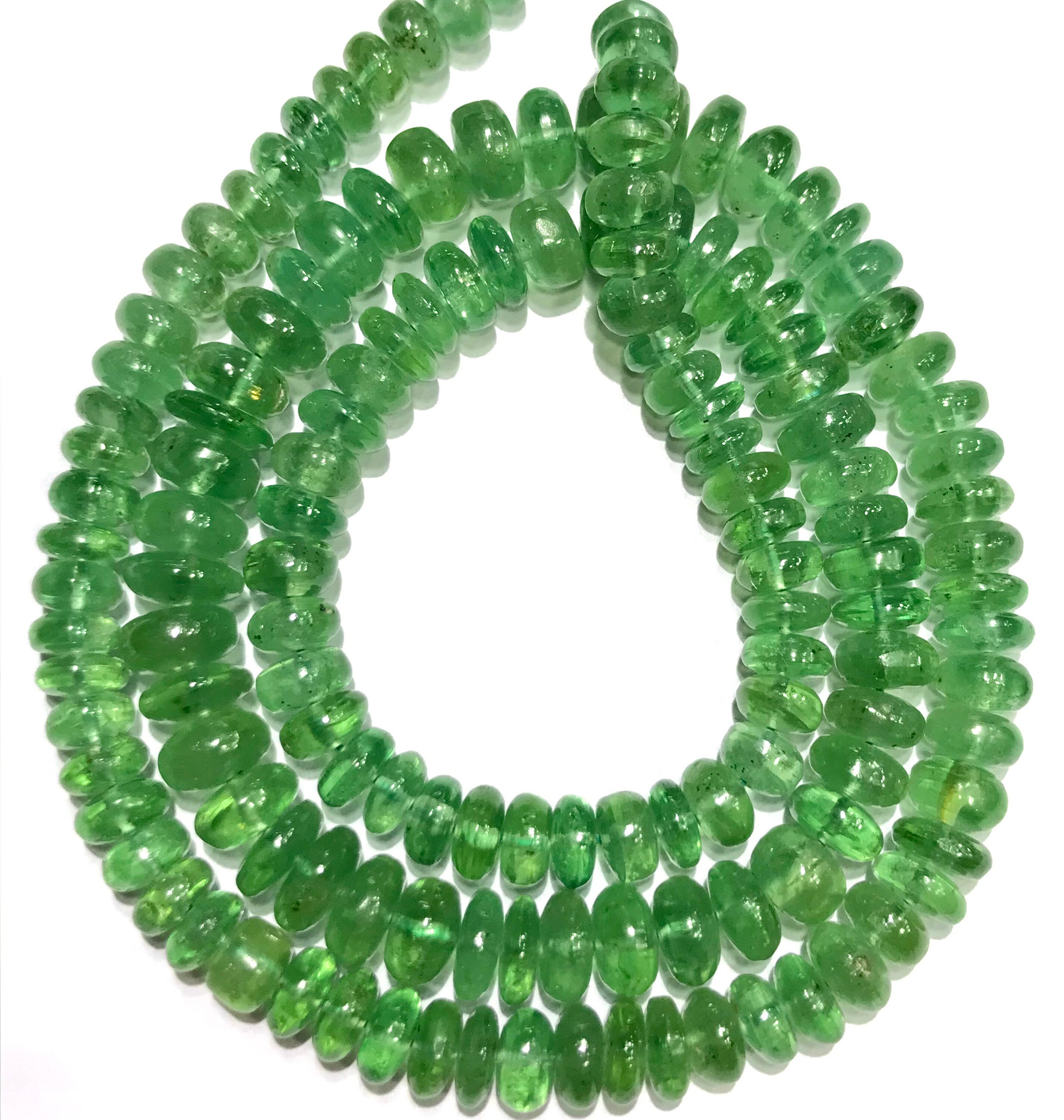 Aaa+ Green Kyanite Smooth Rondelle Beads Natural Green Kyanite Gemstone Beads 5-7mm Kyanite Smooth Beads Kyanite Rondelle Beads Wholesaler