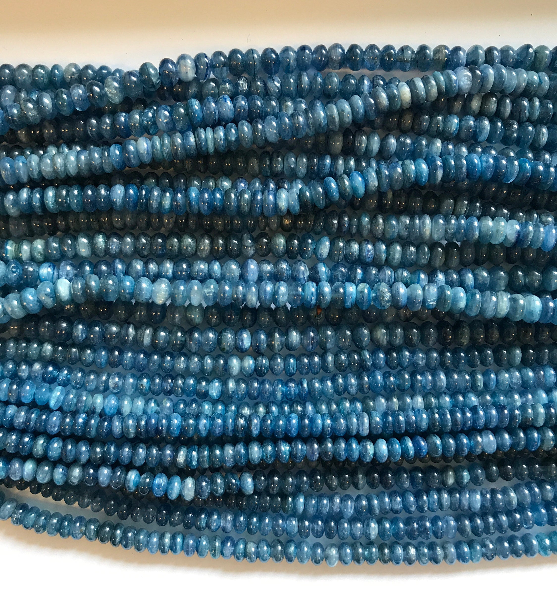 Kyanite Beads 6x3mm Rondelle Gemstone Beads---15.5 Inch Kyanite Beads/gemstone Beads Kyanite Beads 6x3mm Rondelle Gemstone Beads---15.5 Inch Kyanite Beads/gemstone Beads