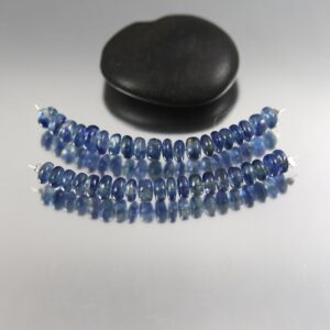 Kyanite Rondelle Beads - Set Of 20 - 2.5 Inches