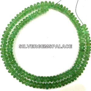 Extremely Beautiful~Rare Natural Green Kyanite Smooth Rondelle Beads Truly Gorgeous Kyanite Gemstone Beads Green Kyanite Beads Strand.