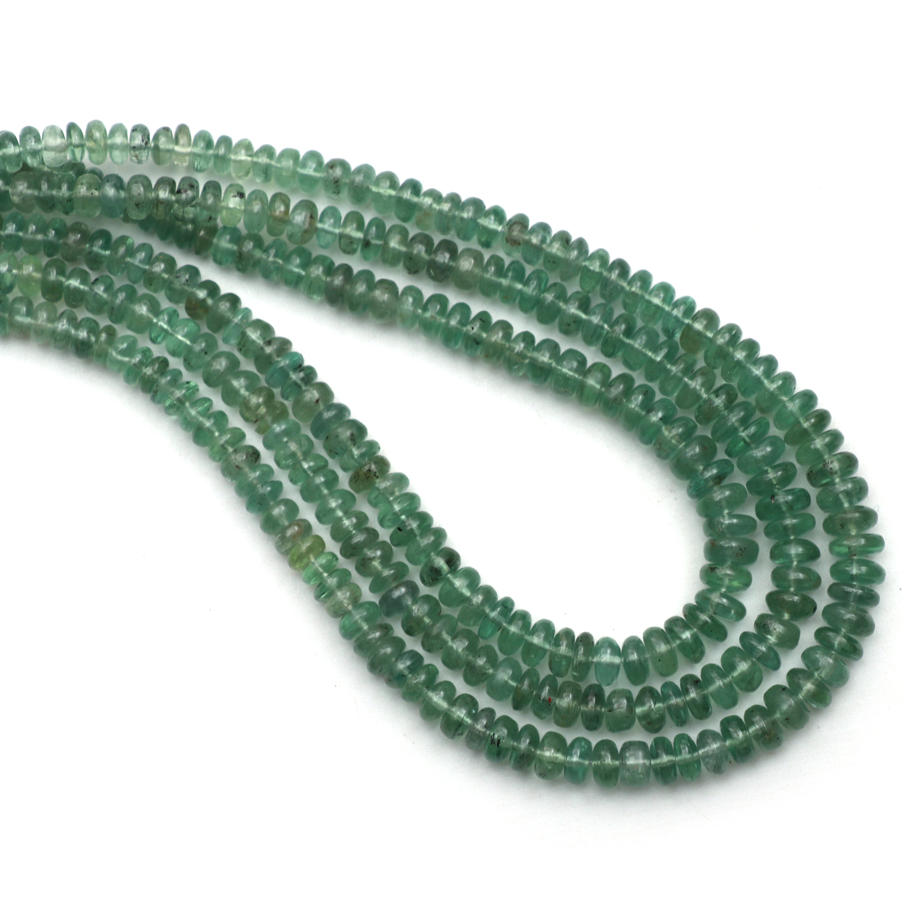Green Kyanite Smooth Rondelle Beads, 4.5 Mm To 6 Mm, Kyanite Jewelry Handmade Gift For Women, 8 Inches/ 18 Inches Strand, Price Per Strand