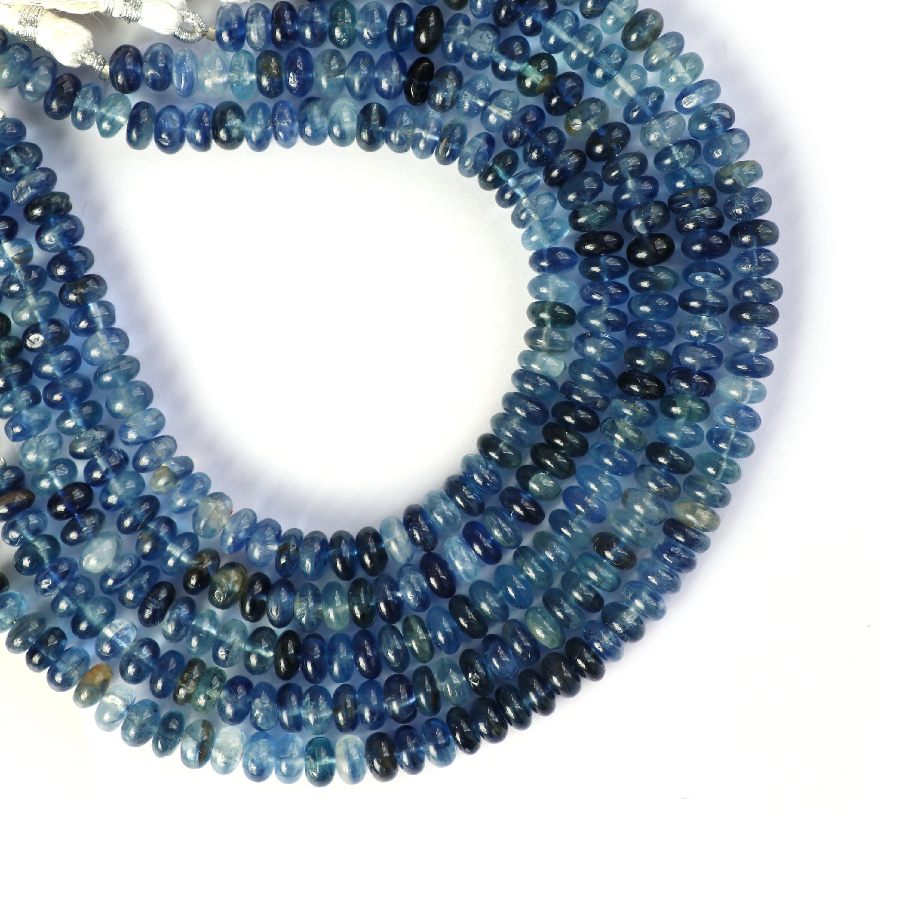 Natural Kyanite Smooth Rondellle Beads, 6 Mm, Kyanite Rondelle, Kyanite Smooth Jewelry Making Beads, 8 Inch, Per Strand Price
